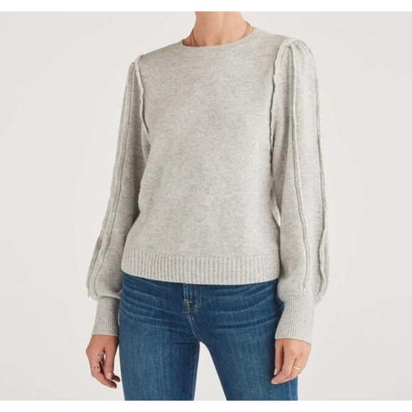 7 Seven For All Mankind Sweater Womens S Gray Luxe Cashmere Wool $265 - Picture 1 of 10